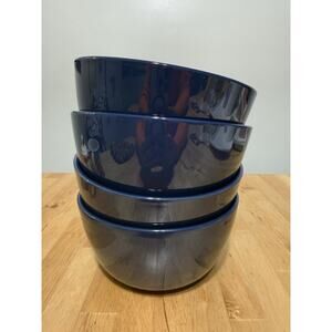 NEW Target Project 62 Navy Blue Stoneware 6.25" Soup/Cereal Bowl Set Of 4